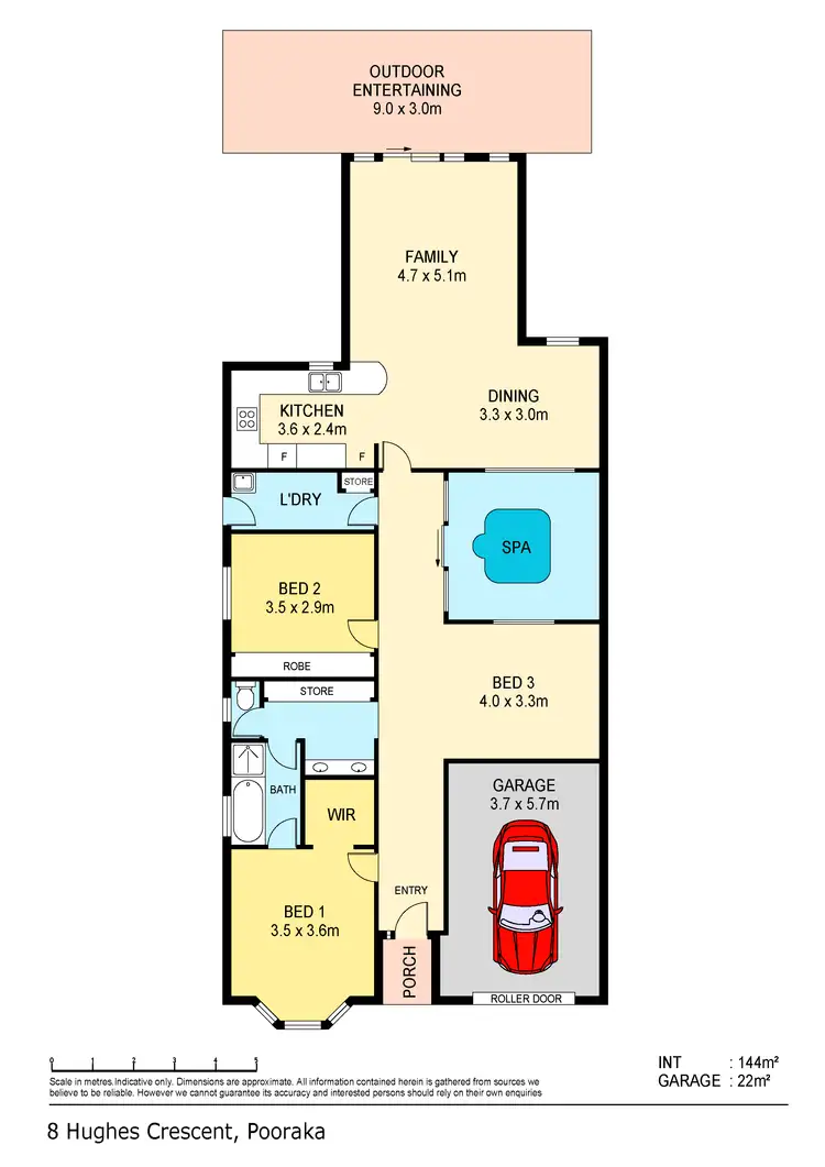 Floorplan of Homely house listing, 8 Hughes Cres, Pooraka SA 5095