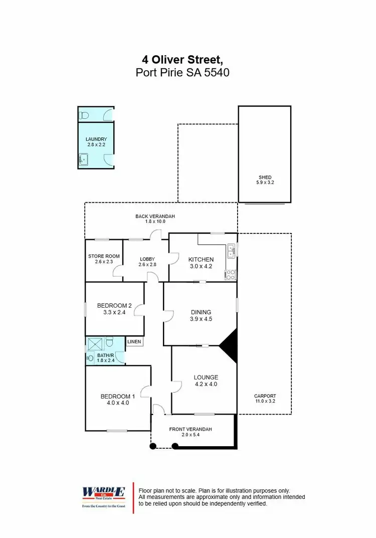 Floorplan of Homely house listing, 4 Oliver Street, Port Pirie SA 5540