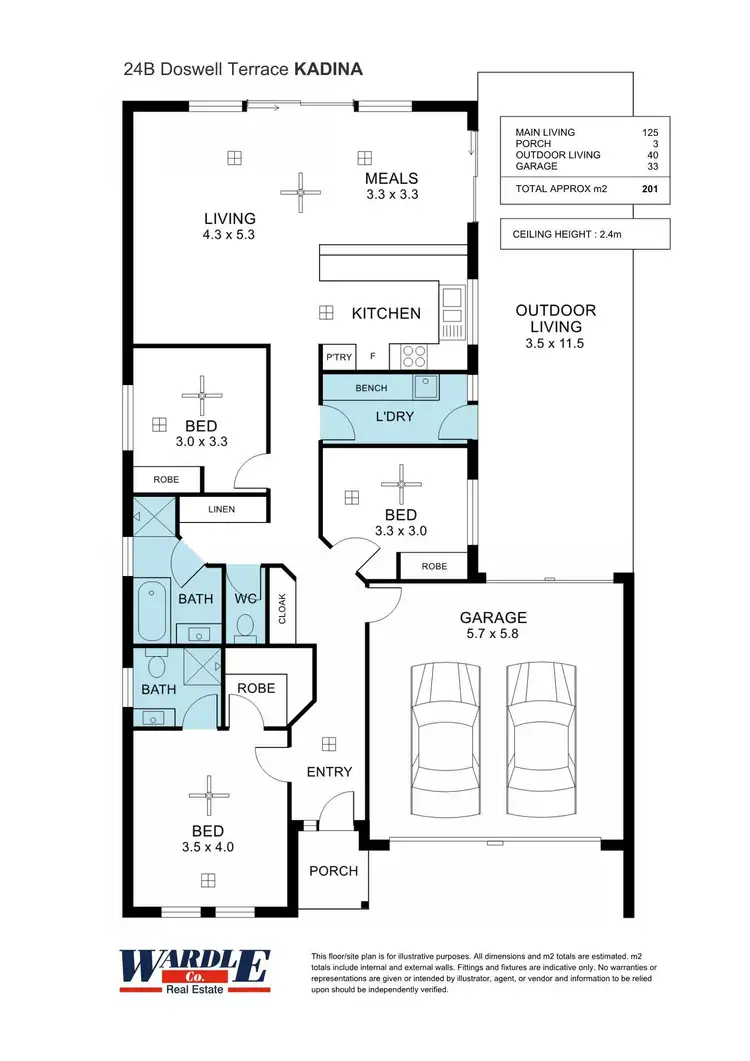 Floorplan of Homely house listing, 24B Doswell Tce, Kadina SA 5554