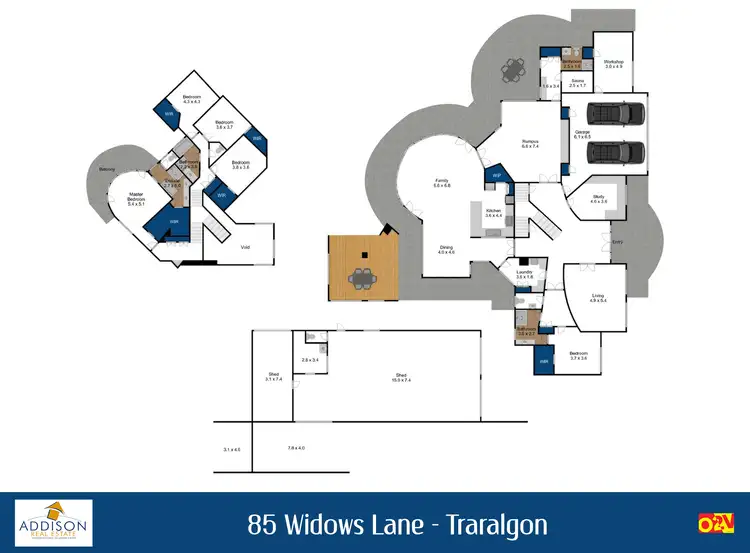 Floorplan of Homely house listing, 85 Widows Lane, Traralgon East VIC 3844