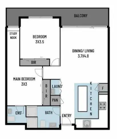 Floorplan of Homely unit listing, 224/158 Smith Street, Collingwood VIC 3066