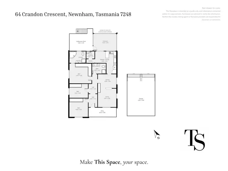 Floorplan of Homely house listing, 64 Crandon Cres, Newnham TAS 7248