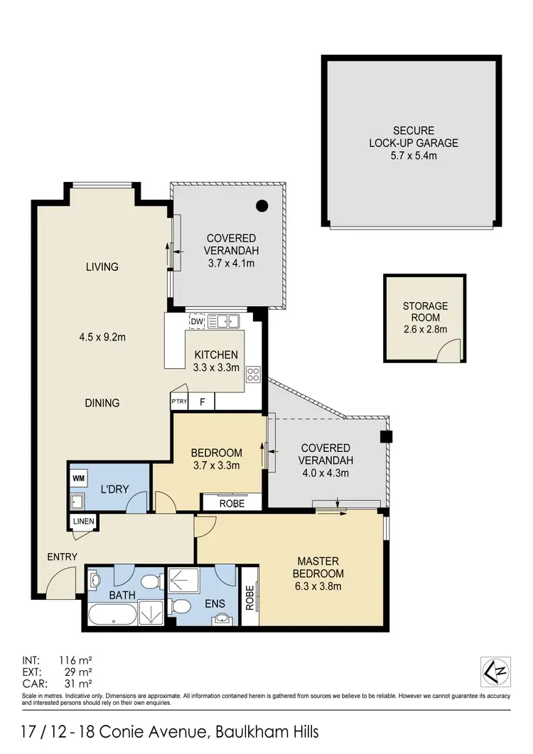 Floorplan of Homely apartment listing, Unit 17/12-18 Conie Ave, Baulkham Hills NSW 2153