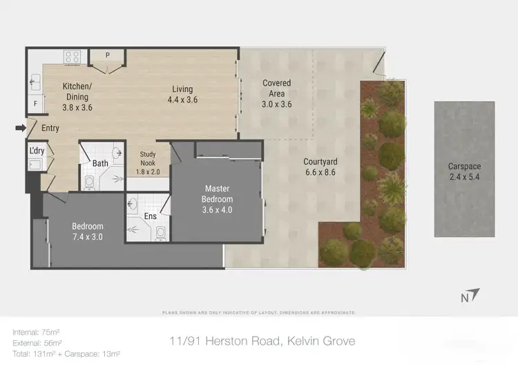 Floorplan of Homely apartment listing, Unit 11/91 Herston Rd, Kelvin Grove QLD 4059