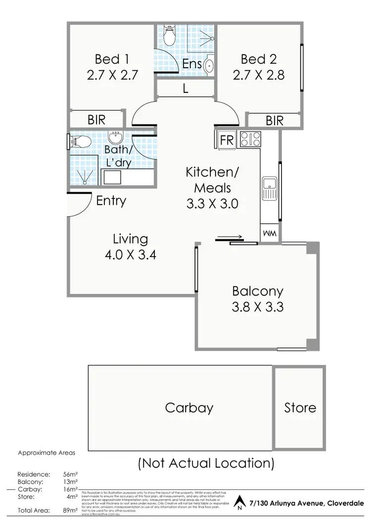 Floorplan of Homely apartment listing, 7/130 Arlunya Avenue, Cloverdale WA 6105