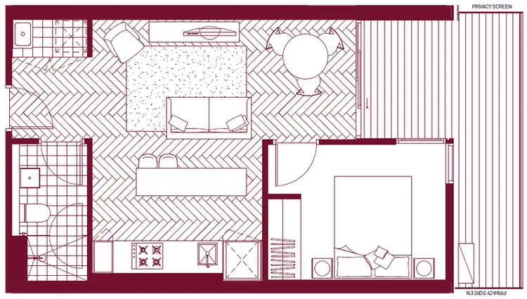 Floorplan of Homely apartment listing, 809/338 Gore Street, Fitzroy VIC 3065