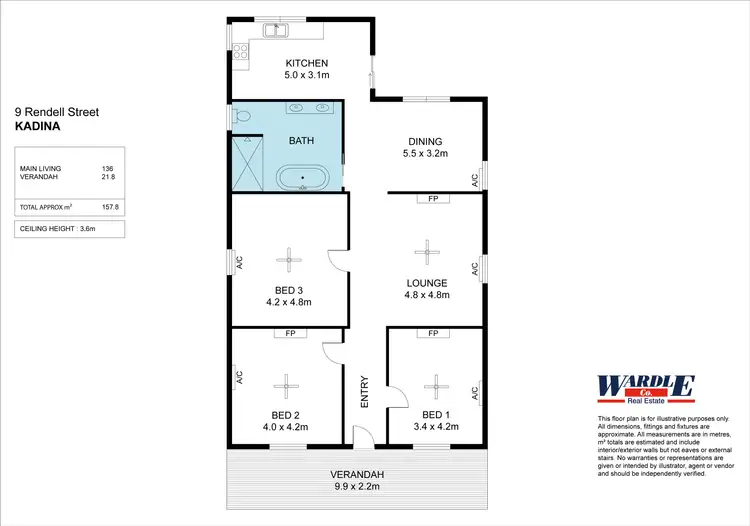 Floorplan of Homely house listing, 9 Rendell St, Kadina SA 5554