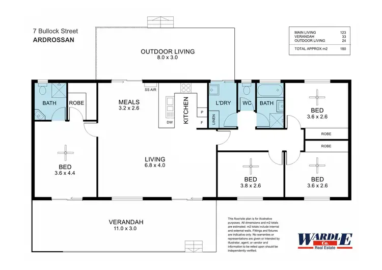 Floorplan of Homely house listing, 7 Bullock St, Ardrossan SA 5571
