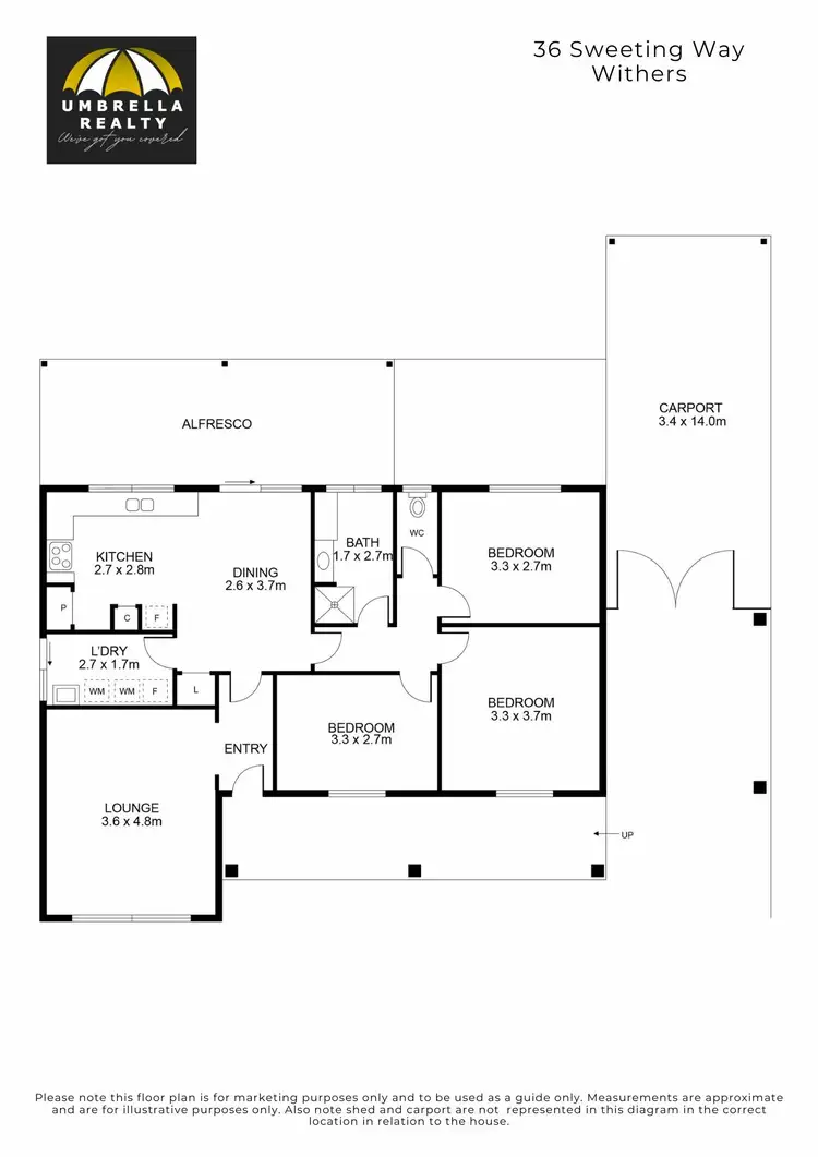 Floorplan of Homely house listing, 36 Sweeting Way, Withers WA 6230