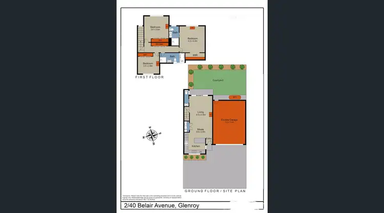 Floorplan of Homely townhouse listing, 2/40 Belair Avenue, Glenroy VIC 3046