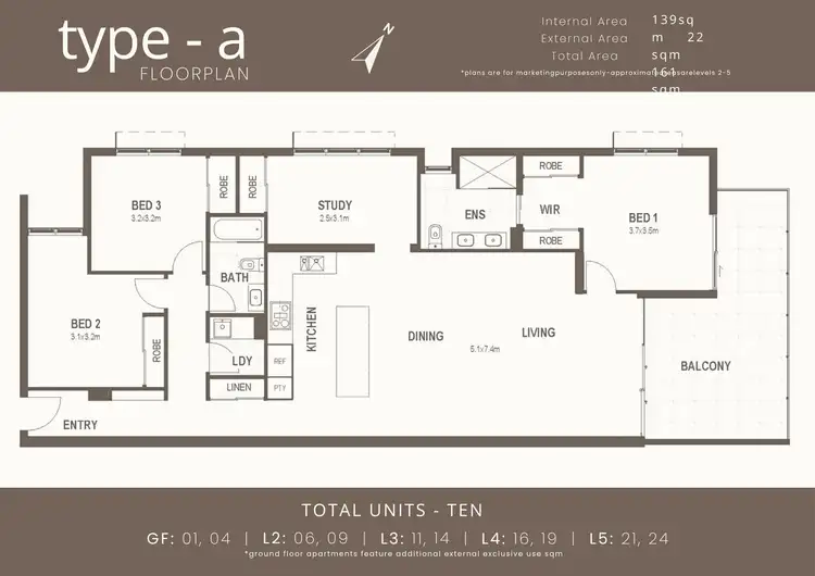 Floorplan of Homely apartment listing, Level 2 Mira Living/25 The Esplanade, Bargara QLD 4670