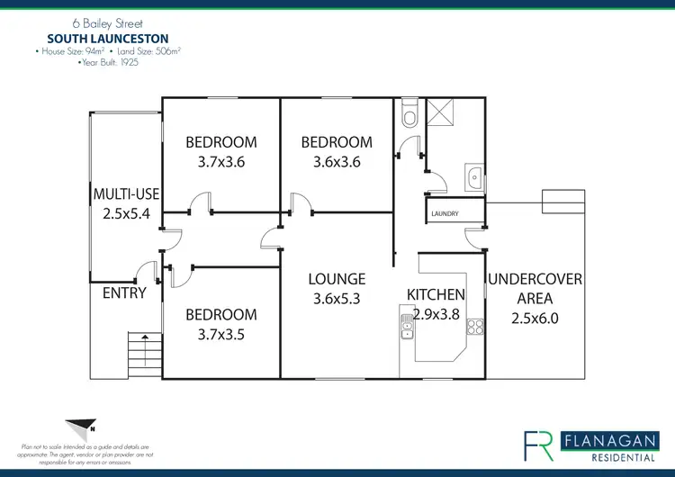 Floorplan of Homely house listing, 6 Bailey St, South Launceston TAS 7249