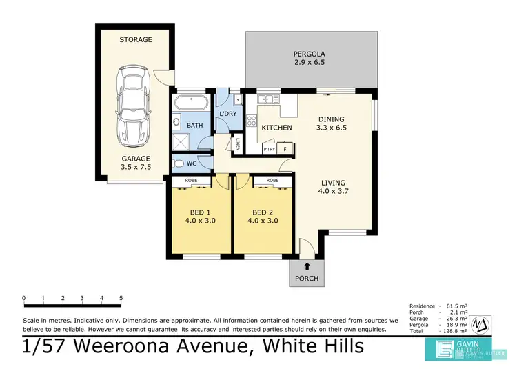 Floorplan of Homely house listing, Unit 1/57 Weeroona Ave, White Hills VIC 3550
