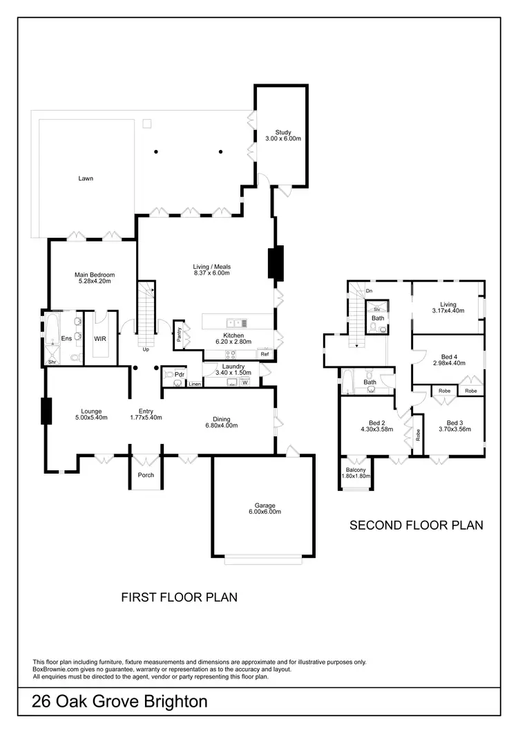 Floorplan of Homely house listing, 26 Oak Gr, Brighton VIC 3186