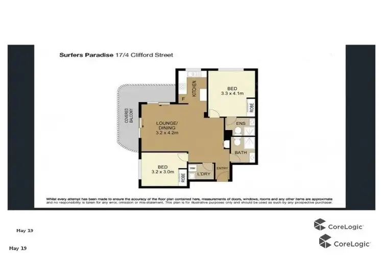 Floorplan of Homely apartment listing, 5/4 Clifford Street, Surfers Paradise QLD 4217