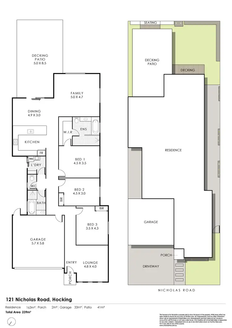 Floorplan of Homely house listing, 121 Nicholas Rd, Hocking WA 6065