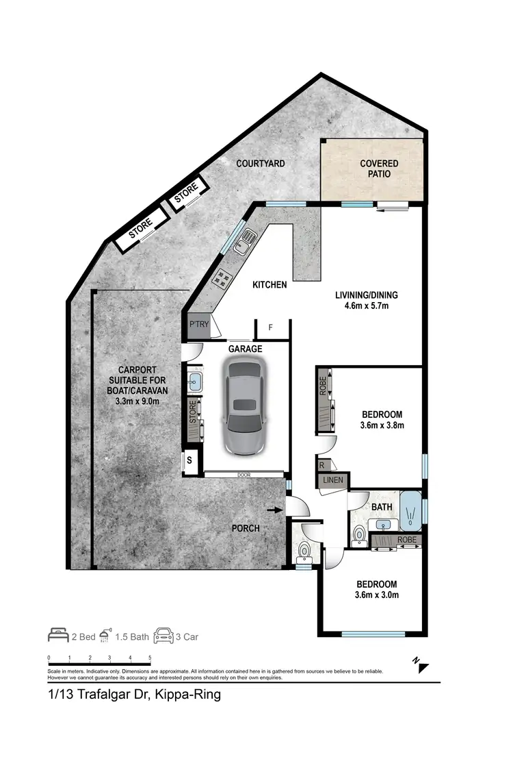 Floorplan of Homely unit listing, 1/13 Trafalgar Drive, Kippa-ring QLD 4021