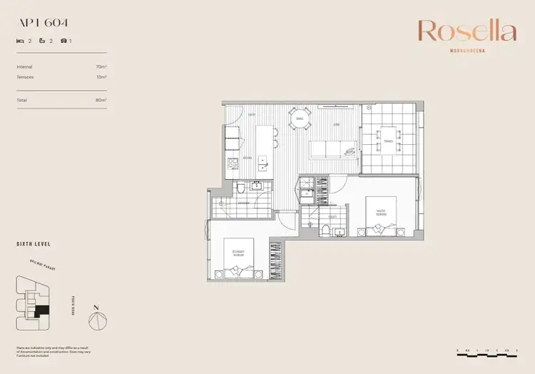 Floorplan of Homely apartment listing, 604/50 Rosella Street, Murrumbeena VIC 3163