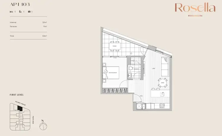 Floorplan of Homely apartment listing, 103/50 Rosella Street, Murrumbeena VIC 3163
