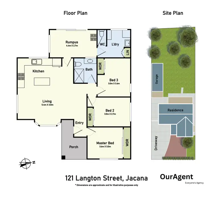 Floorplan of Homely house listing, 121 Langton St, Jacana VIC 3047