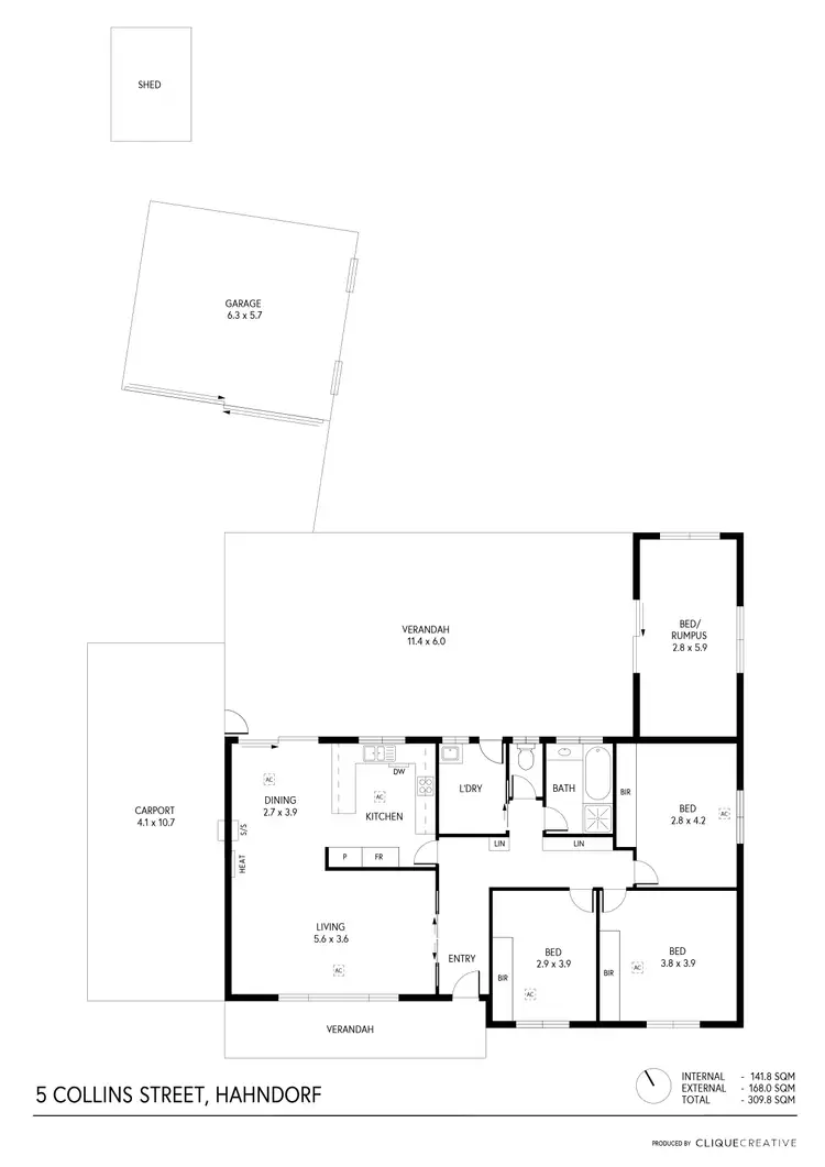 Floorplan of Homely house listing, 5 Collins St, Hahndorf SA 5245