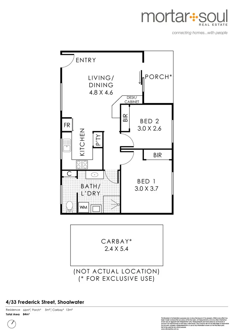 Floorplan of Homely unit listing, Unit 4/33-35 Frederick St, Shoalwater WA 6169