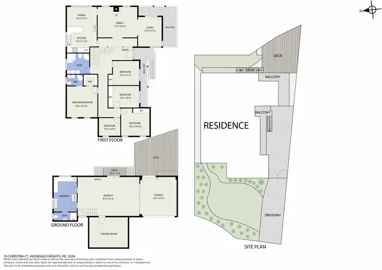 Floorplan of Homely house listing, 10 Christina Court, Avondale Heights VIC 3034
