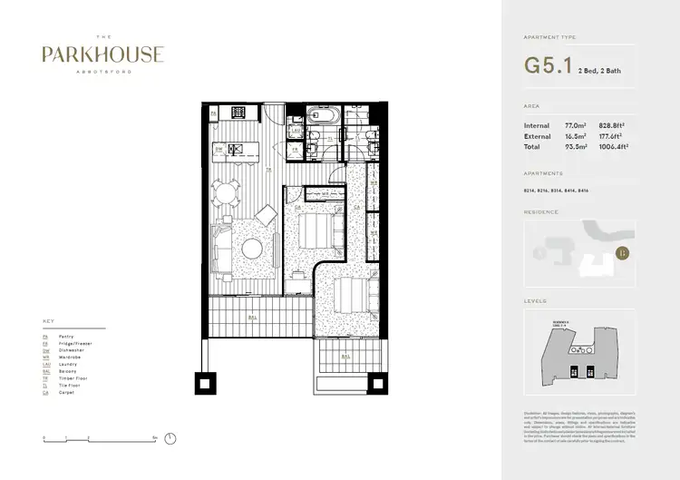 Floorplan of Homely apartment listing, B314/631 Victoria St, Abbotsford VIC 3067