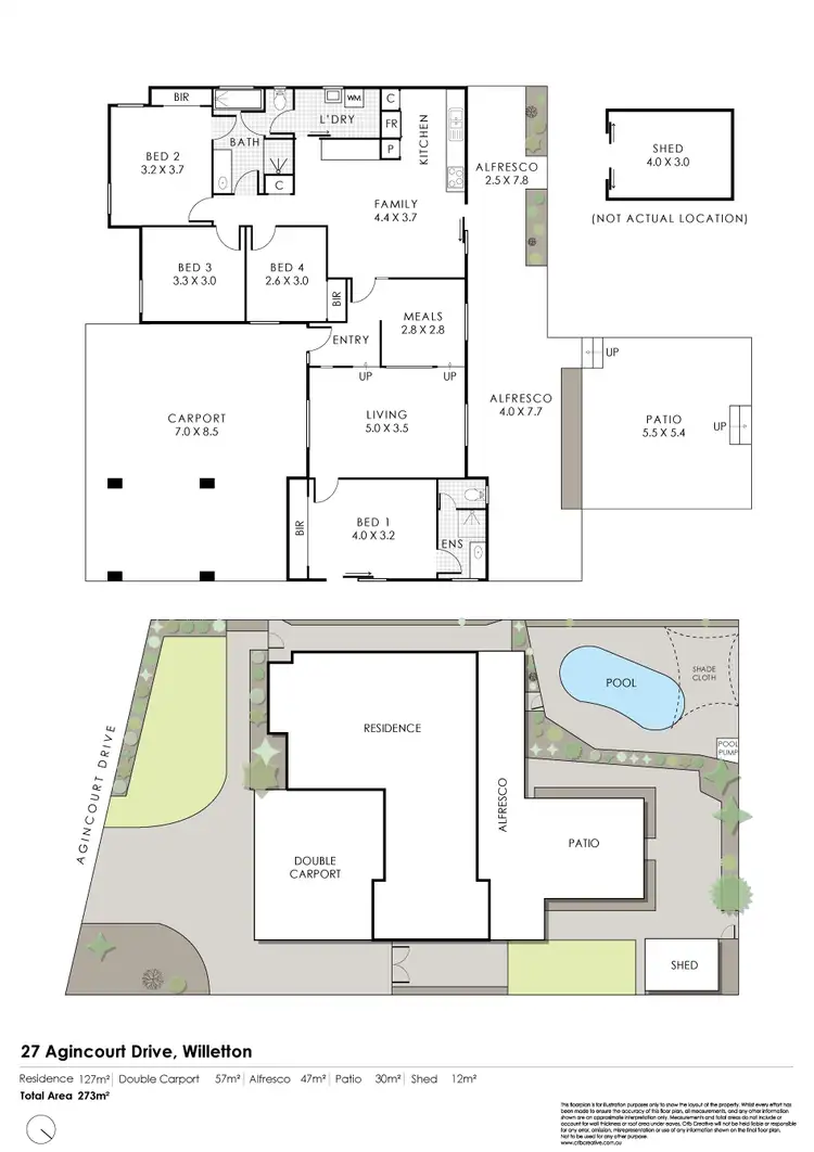Floorplan of Homely house listing, 27 Agincourt Drive, Willetton WA 6155