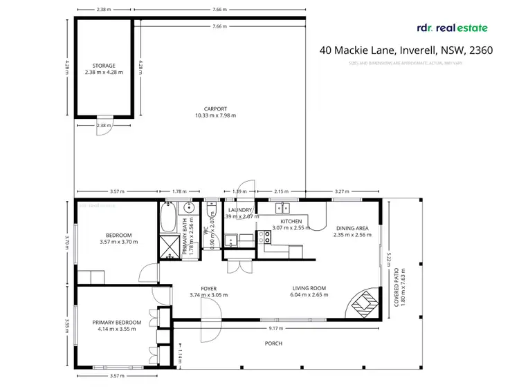Floorplan of Homely rural property listing, 40 Mackie Lane, Inverell NSW 2360