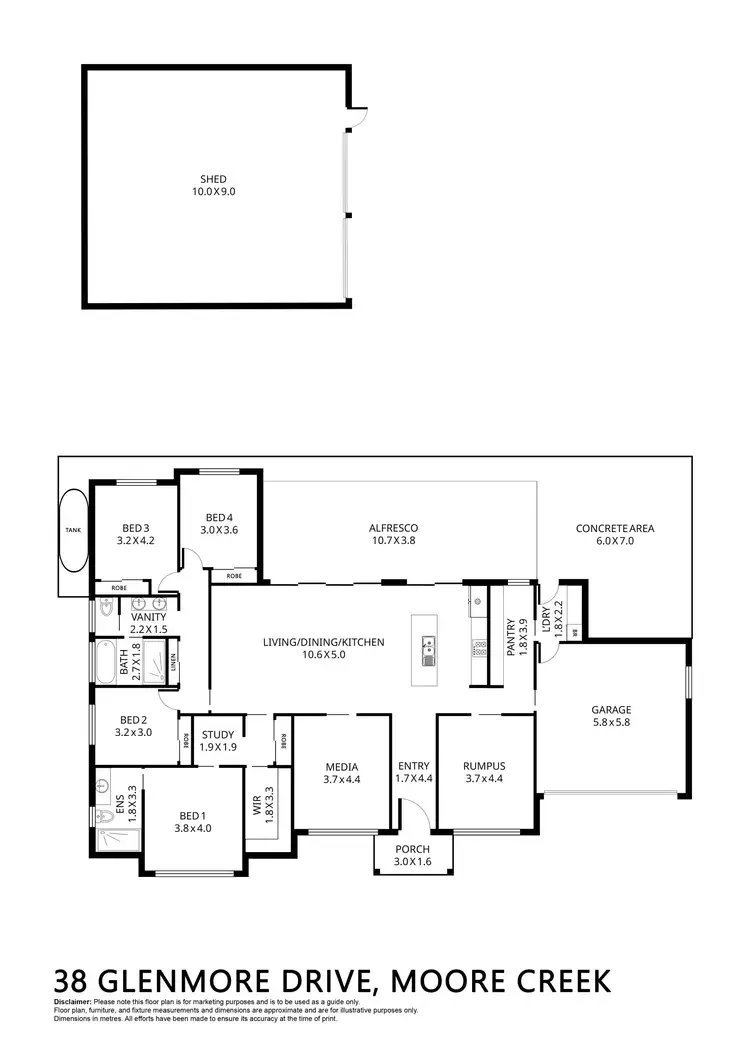 Floorplan of Homely house listing, 38 Glenmore Drive, Moore Creek NSW 2340