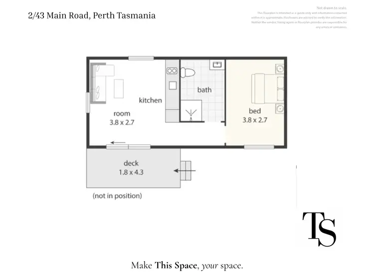 Floorplan of Homely unit listing, 1/43 Main Rd, Perth TAS 7300