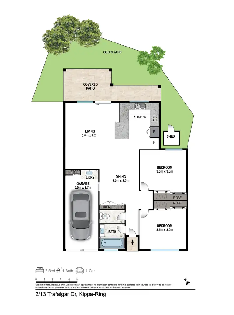 Floorplan of Homely unit listing, 2/13 Trafalgar Drive, Kippa-ring QLD 4021
