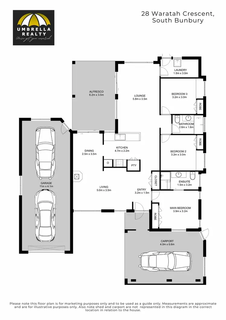 Floorplan of Homely house listing, 28 Waratah Cres, South Bunbury WA 6230