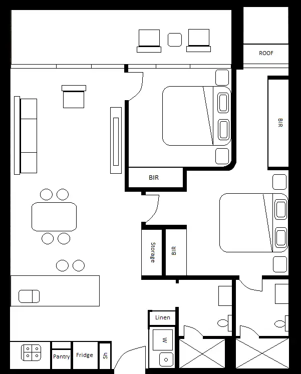 Floorplan of Homely apartment listing, Unit 108/23-31 Small St, Hampton VIC 3188