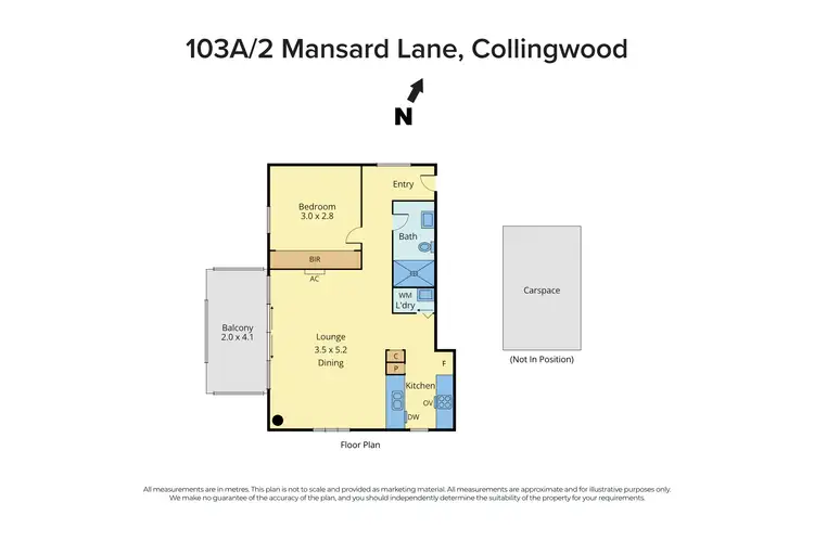 Floorplan of Homely apartment listing, 103A/2 Mansard Lane, Collingwood VIC 3066