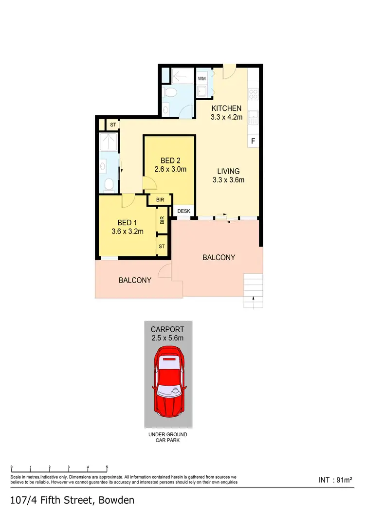 Floorplan of Homely townhouse listing, Apt 107/4 Fifth St, Bowden SA 5007