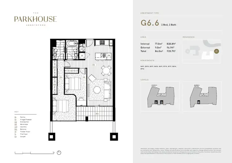 Floorplan of Homely apartment listing, B617/631 Victoria St, Abbotsford VIC 3067
