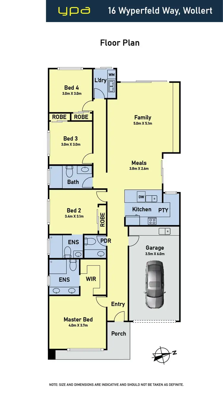Floorplan of Homely house listing, 16 Wyperfeld Way, Wollert VIC 3750