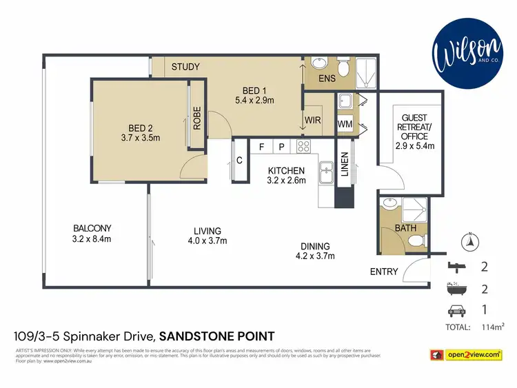 Floorplan of Homely unit listing, Unit 109/3-5 Spinnaker Dr, Sandstone Point QLD 4511