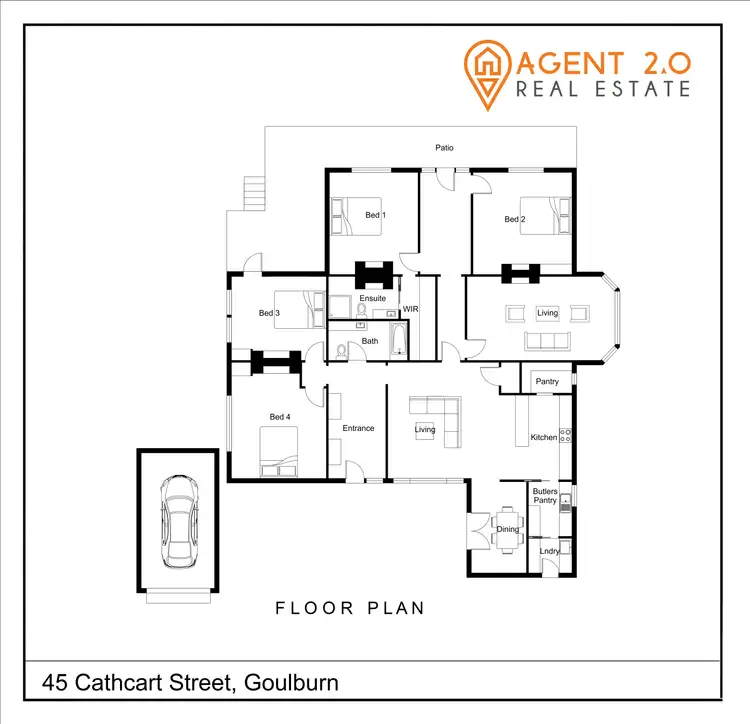 Floorplan of Homely house listing, 45 Cathcart St, Goulburn NSW 2580