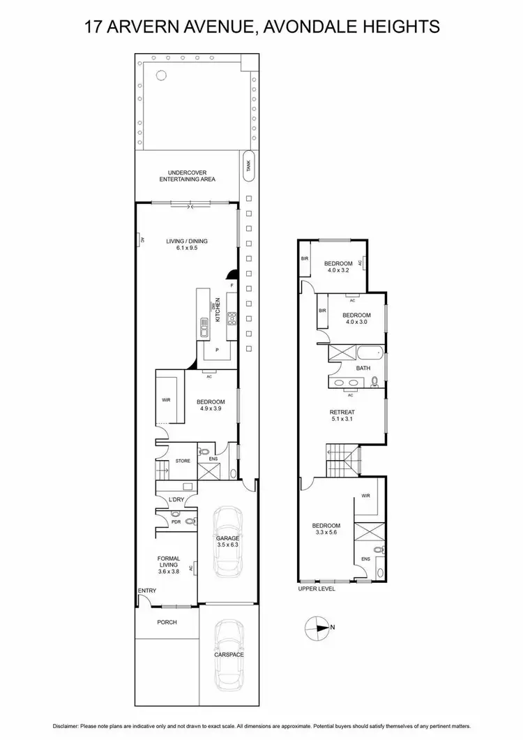 Floorplan of Homely townhouse listing, 17A Arvern Avenue, Avondale Heights VIC 3034