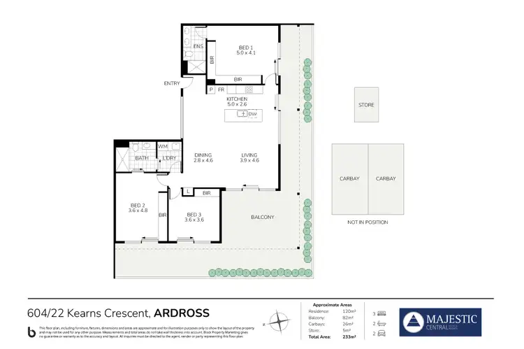 Floorplan of Homely apartment listing, 604/22 Kearns Cres, Ardross WA 6153