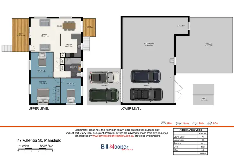 Floorplan of Homely house listing, 77 Valentia St, Mansfield QLD 4122
