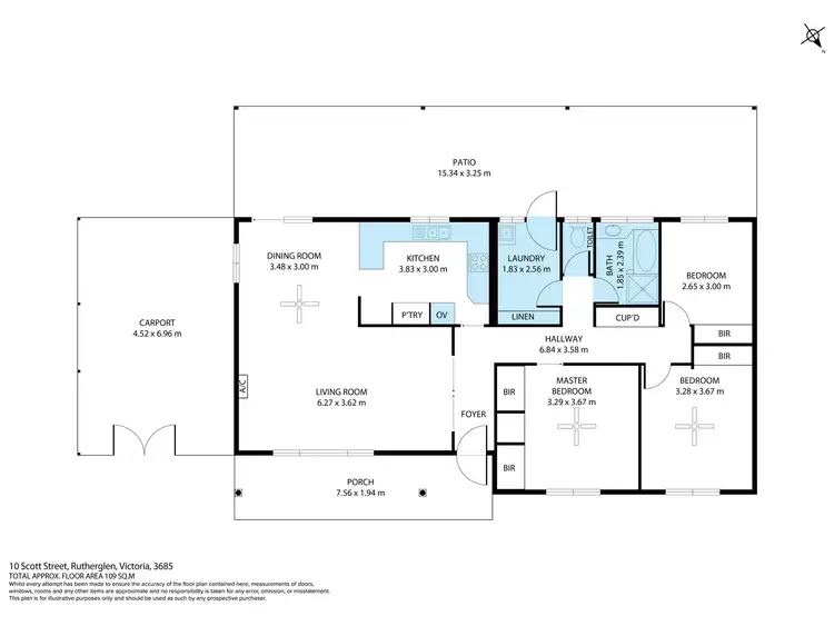 Floorplan of Homely house listing, 10 Scott Street, Rutherglen VIC 3685