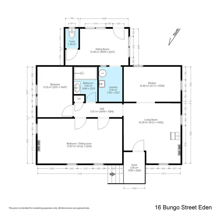 Floorplan of Homely house listing, 16 Bungo St, Eden NSW 2551