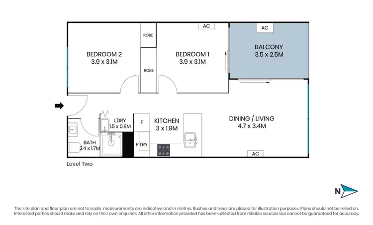 Floorplan of Homely apartment listing, Unit 211/43 Arthur Blakeley Way, Coombs ACT 2611