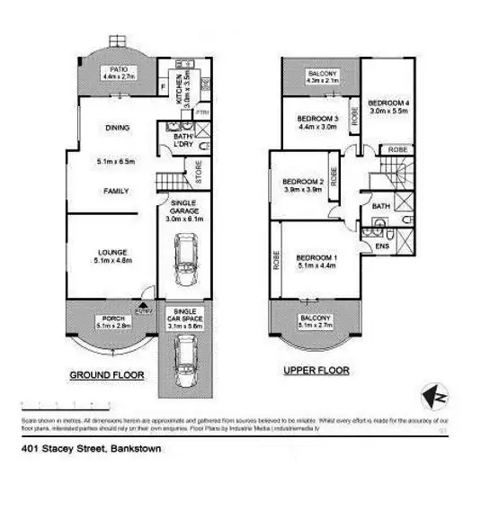 Floorplan of Homely semi-detached listing, 401 Stacey Street, Bankstown NSW 2200