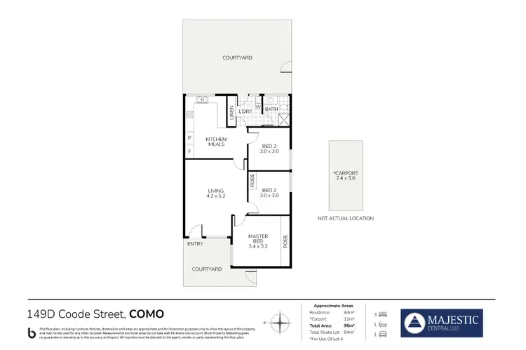 Floorplan of Homely villa listing, 149D Coode Street, Como WA 6152