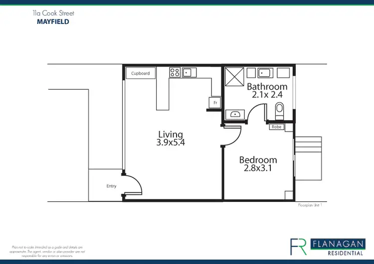 Floorplan of Homely unit listing, 1-6/11a Cook Crescent, Mayfield TAS 7248